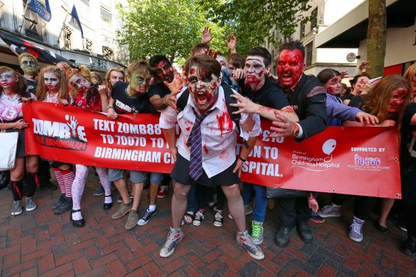 The Birmingham Zombie Walk raised over £10,000 for Birmingham Children's Hospital last year